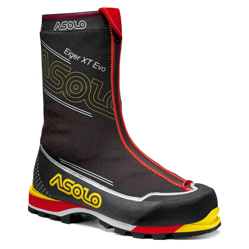 Asolo Eiger Xt Gv Evo Mens Alpine Boots Clearance Sale Black/Red/Yellow (Ca-9134750)
